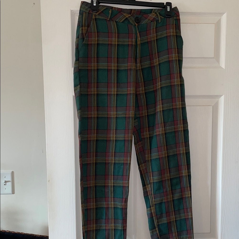 SHEIN Women's Multicolor Plaid Pants